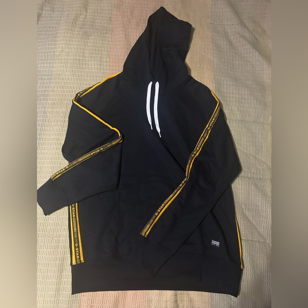 Black and Yellow G-Star Mens Hoodie